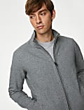 Pure Cotton Zip Up Sweatshirt