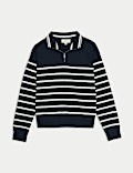 Pure Cotton Striped Sweatshirt