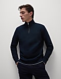 Pure Cotton Half Zip Sweatshirt