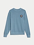 Sweatshirt aus reiner Baumwolle mit Grafik