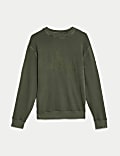 Pure Cotton Embroidered Graphic Sweatshirt