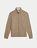 Pure Cotton Zip Up Funnel Neck Sweatshirt