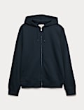 Cotton Rich Zip Through Hoodie