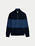 Pure Cotton Half Zip Sweatshirt