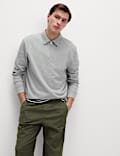 Cotton Rich Half Zip Polo Shirt