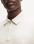 Oversized Fit Cotton Rich Textured Polo Shirt