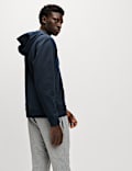 Cotton Rich Relaxed Zip Through Hoodie