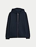 Cotton Rich Relaxed Zip Through Hoodie