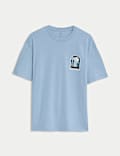 Zuiver katoenen T-shirt met surfplank