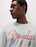 Fender T-Shirt aus reiner Baumwolle