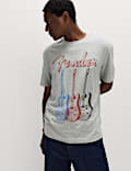 Fender T-Shirt aus reiner Baumwolle
