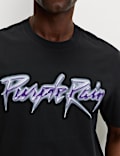 Pure Cotton Purple Rain Graphic T-Shirt