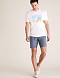Camiseta 100% algodón con gráfico de piscina