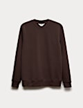 Sweatshirt mit rundem Ausschnitt und hohem Baumwollanteil