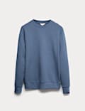 Sudadera de algodón con escote cerrado