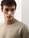 Katoenrijke sweater met ronde hals
