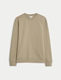 Katoenrijke sweater met ronde hals