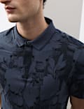Polo 100 % coton &agrave; imprim&eacute; fleuri