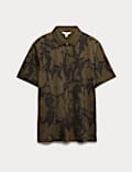 Pure Cotton Floral Print Polo Shirt