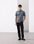 Pure Cotton Jacquard Polo Shirt