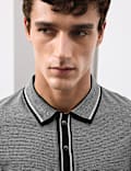 Pure Cotton Jacquard Polo Shirt