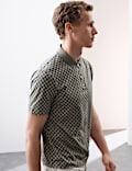 Pure Supima® Cotton Geometric Print Polo Shirt