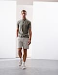 Pure Supima® Cotton Geometric Print Polo Shirt