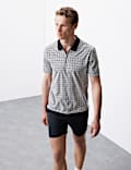 Pure Supima® Cotton Geometric Print Polo Shirt