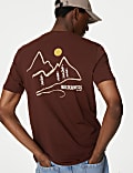 T-Shirt με σχέδιο βουνό από 100% βαμβάκι
