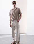 Cotton Rich Towelling Revere Polo Shirt