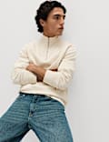 Cotton Rich Double Knit Half Zip Sweatshirt