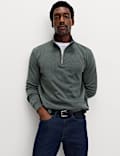 Cotton Rich Double Knit Half Zip Sweatshirt