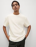 Relaxed Pure Cotton Waffle T-Shirt