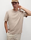 Relaxed Pure Cotton Waffle T-Shirt