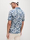 Pure Cotton Banana Leaf Print Polo Shirt