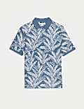Pure Cotton Banana Leaf Print Polo Shirt