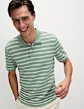 Cotton Rich Striped Polo Shirt