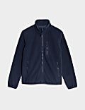 Fleece Zip Up Funnel Neck Jacket