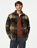 Fleece Check Overshirt