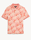 Polo con estampado de palmeras 100% algodón