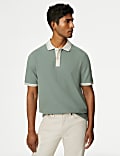 Strukturiertes Poloshirt mit hohem Baumwollanteil