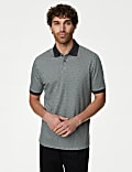 Pure Cotton Geometric Print Polo Shirt