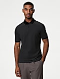 Chemise 100&nbsp;% coton piqué à bordures contrastées