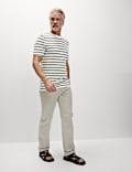 Cotton Rich Striped Textured T-Shirt