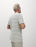 Cotton Rich Striped Textured T-Shirt