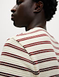 Cotton Rich Striped Textured T-Shirt