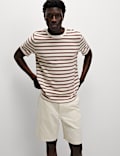 Cotton Rich Striped Textured T-Shirt