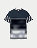 Pure Cotton Striped T-Shirt