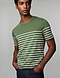 Pure Cotton Striped T-Shirt