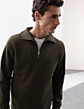 Cotton Rich Half Zip Sweatshirt